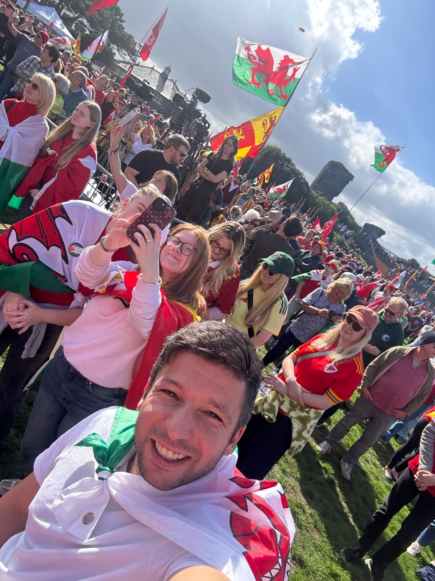 Cllr Julien Brun at the March for Independence rally