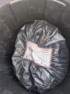 Rejected black bag